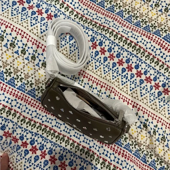 Michael Kors Olive Green Wristlet with Metallic Accents - Picture 6 of 6